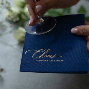 Tovaglioli da cocktail personalizzati per matrimoni e fidanzamenti, tovaglioli morbidi in lino, tovaglioli da matrimonio di lusso, tovaglioli in lamina personalizzati, tovaglioli per brindisi