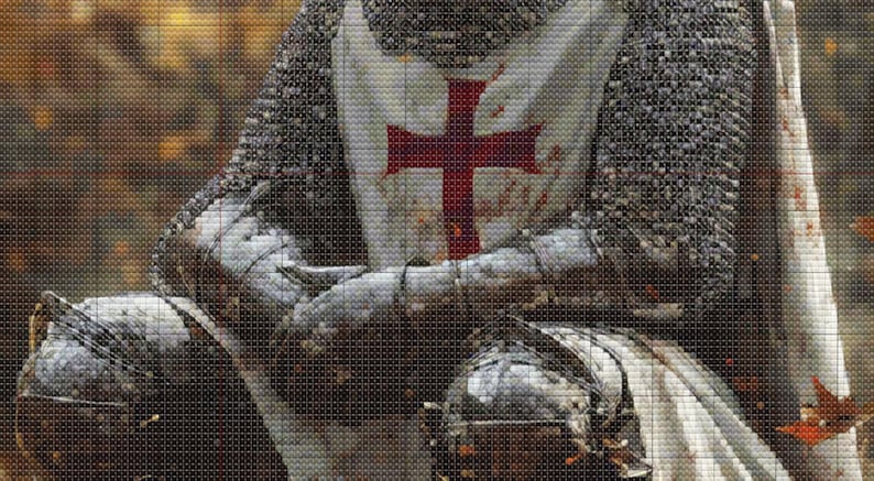 Templar Knight Cross Stitch Pattern. Instant PDF Download. 50,400 ...
