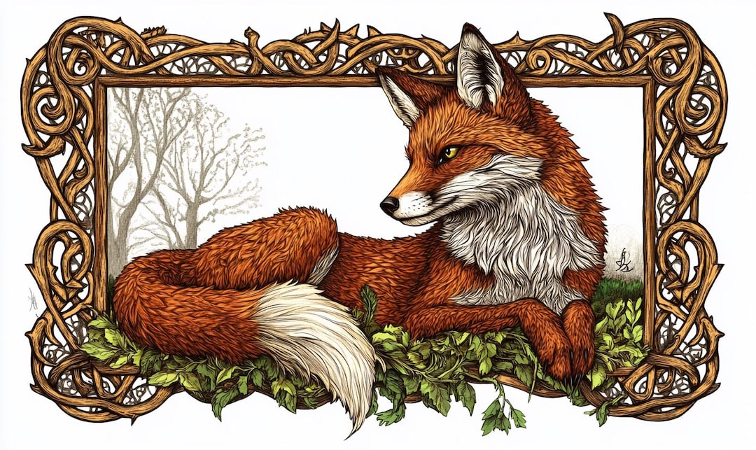 Celtic Fox Ornate Border Cross Stitch Pattern. Instant PDF Download ...