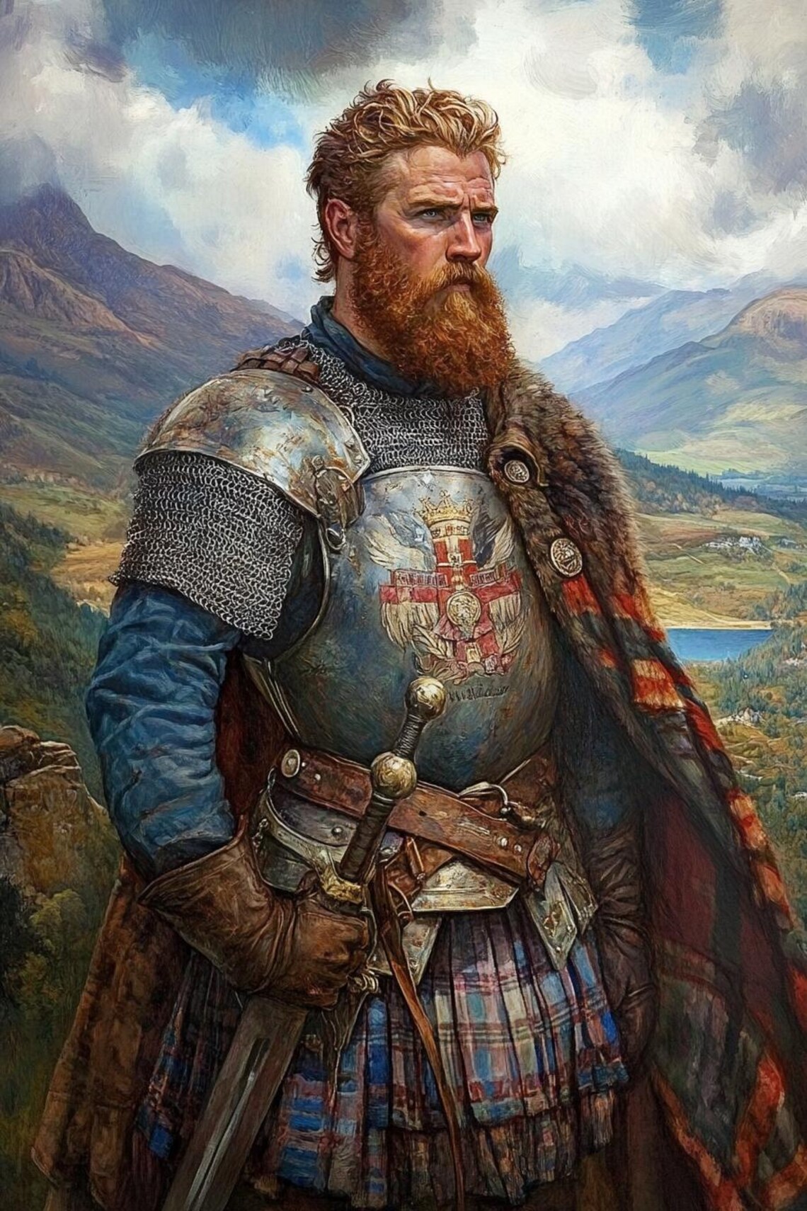 Scottish Highland Warrior Cross Stitch Pattern. Instant PDF Download ...