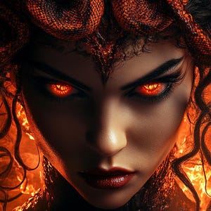Medusa Cross Stitch Pattern. Instant PDF Download. 50,400 stitches