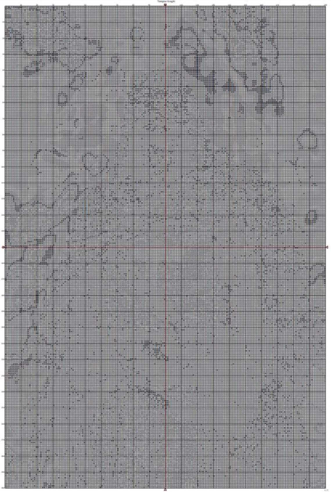 Templar Knight Cross Stitch Pattern. Instant PDF Download. 60k Stitches ...