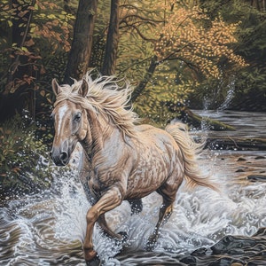 The Beauty of Horses Cross Stitch Pattern. PDF Downloadable Cross Stitch Pattern. 67,800 Stitches