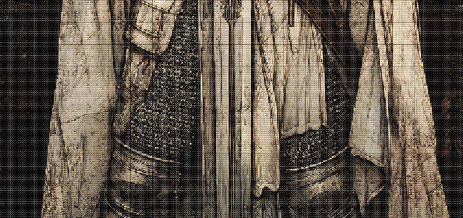 Templar Knight Stained Glass Cross Stitch Pattern. Instant PDF Download ...