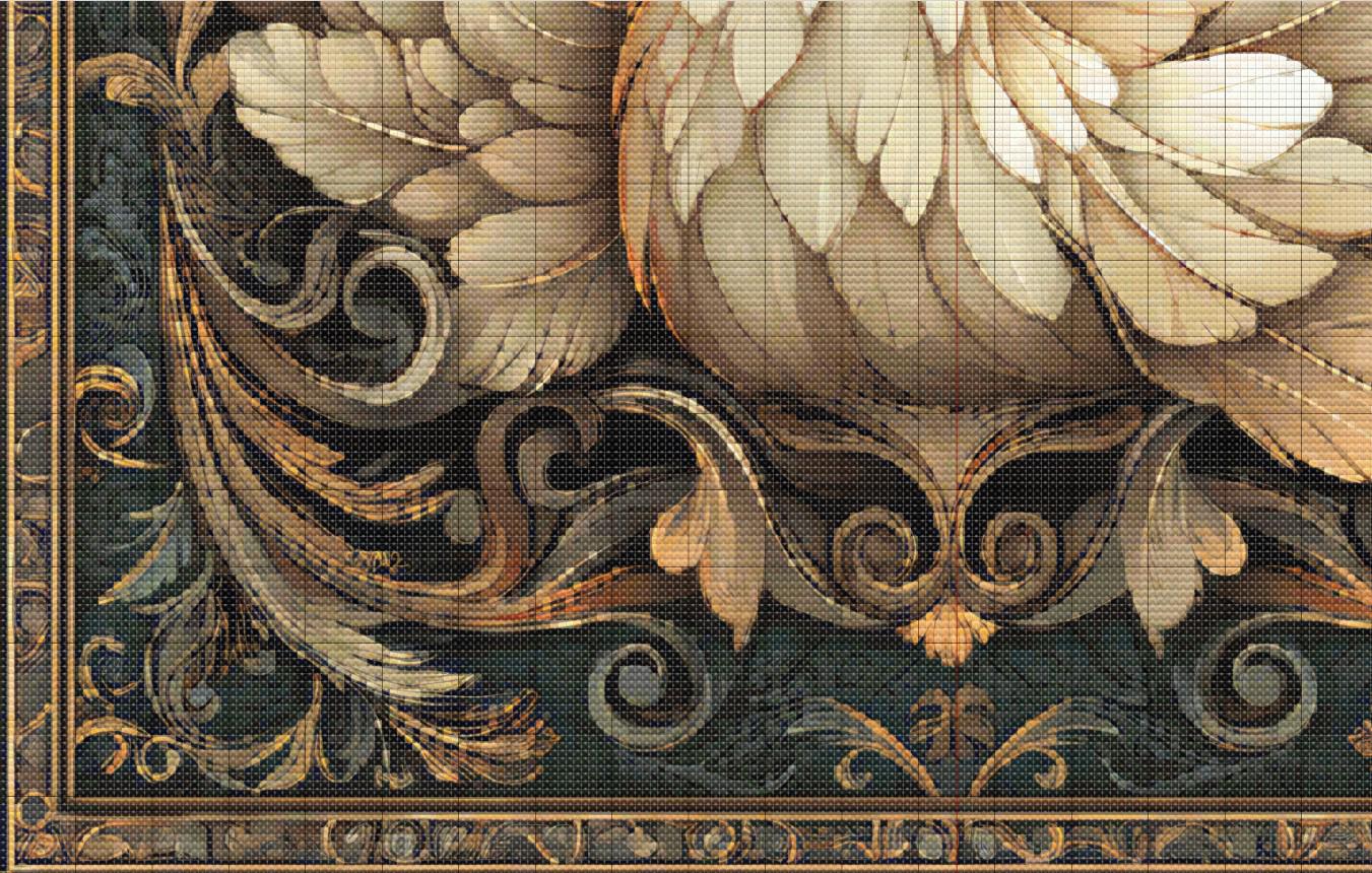 Art Nouveau Swan Square Cross Stitch Pattern. Instant PDF Download ...
