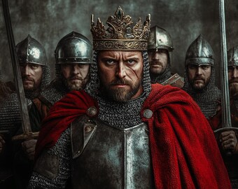 King Arthur Cross Stitch Pattern: Medieval Design (PDF Download)