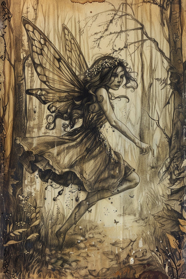 Fae Fairy Cross Stitch Pattern: Fantasy Art (PDF Download) - Etsy