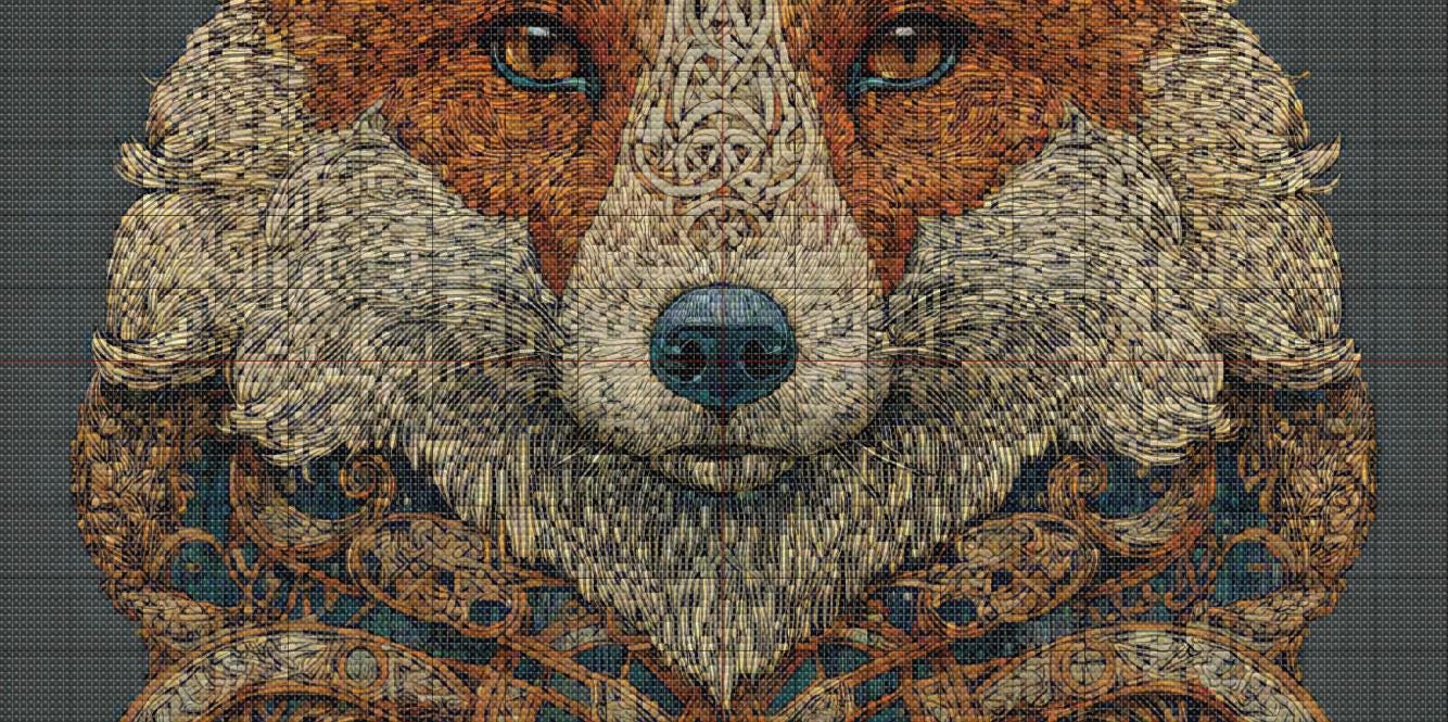 Celtic Red Fox Cross Stitch, Tapestry, Needlework. Instant PDF Download ...