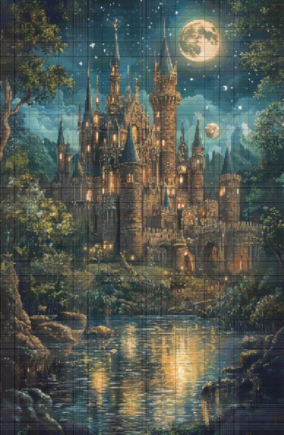 Magic Fairy Castle Cross Stitch Pattern. Instant PDF Download. 58,200 ...