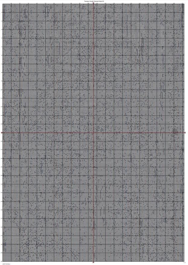 Templar Knight Stained Glass Cross Stitch Pattern. Instant PDF Download ...