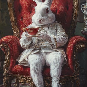 White Hare, Alice in Wonderland cross stitch pattern. Instant PDF Download. 51,727 Stitches
