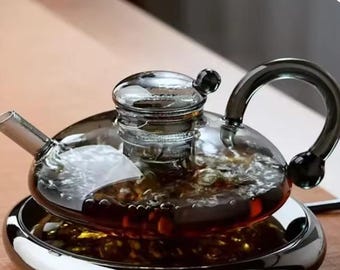 Full glass tea pot