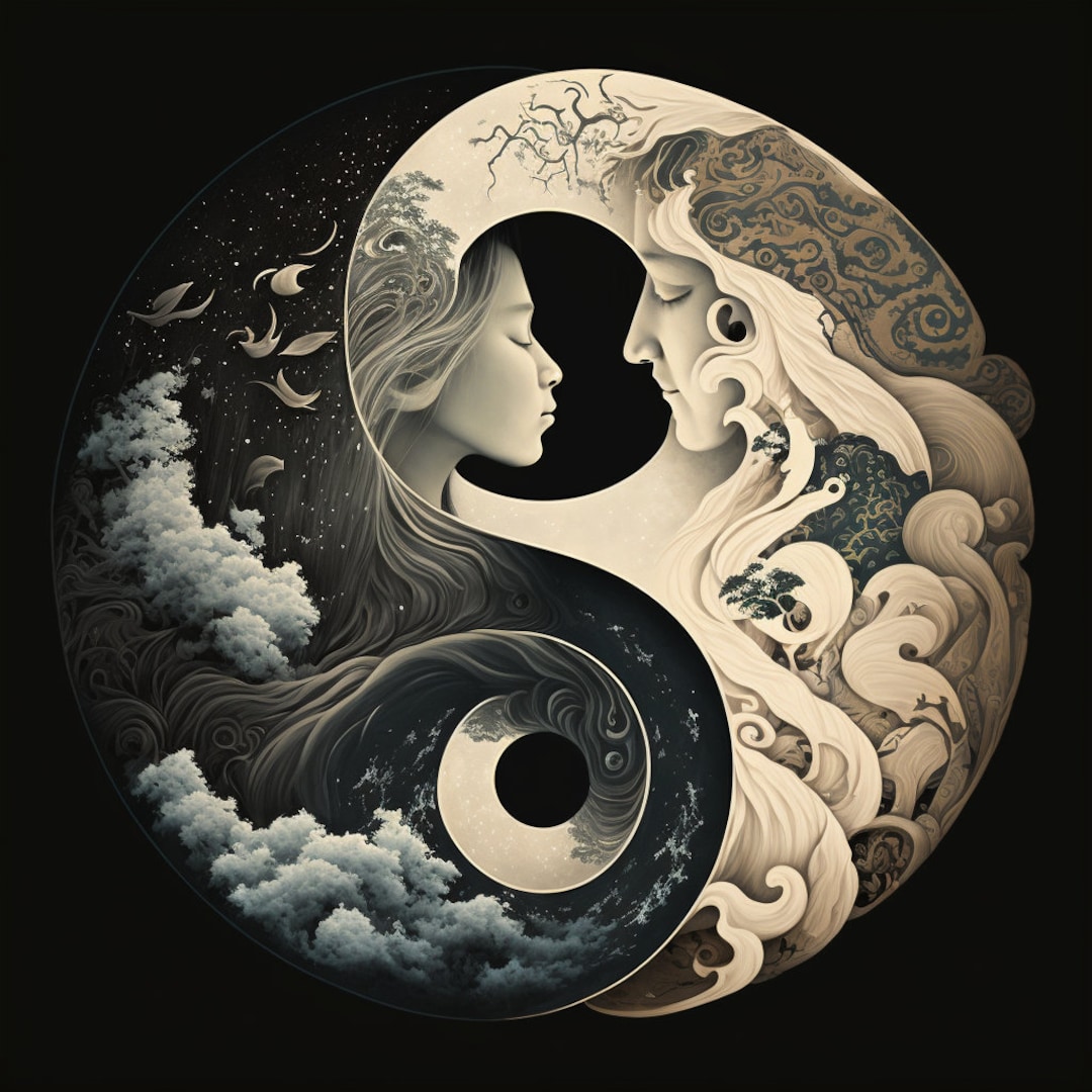 Yin Yang Lovers Digital Instant Download - Etsy