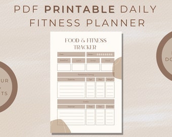 Printable Daily Fitness Tracker - Etsy