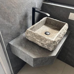 Custom Marble Sink, Natural Stone Sink, Marble Wash basin, Above/Over Counter Sink, Modern & Beautiful with Levigate Inside, Beige Rouge