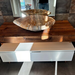 ONYX SINK, Stone Vessel Sink, Kitchen Sink, Bathroom Sink, Unique Vessel Sink, Live Edge Rough Onyx Stone Sink, Creative Barware