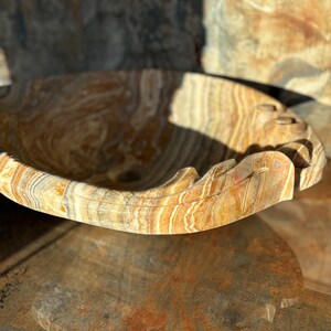 ONYX SINK, Stone Vessel Sink, Kitchen Sink, Bathroom Sink, Unique Vessel Sink, Live Edge Rough Onyx Stone Sink, Creative Barware