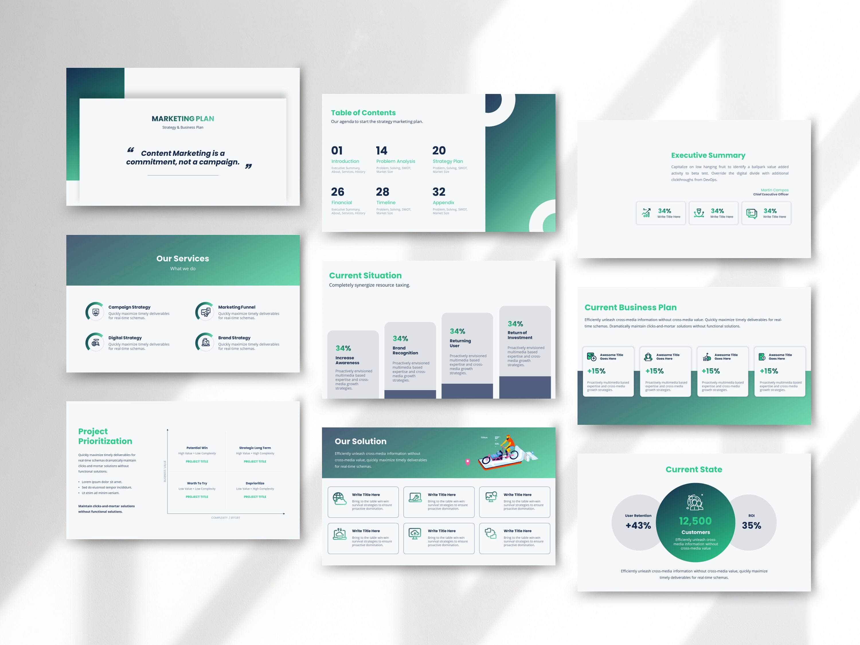 Marketing Strategy Template Powerpoint Minimal Keynote Business ...