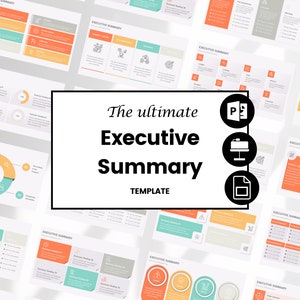 Executive Summary PowerPoint for Steering Committee, Project Update for C-levels Template, Executive Summary Infographics for Top Management