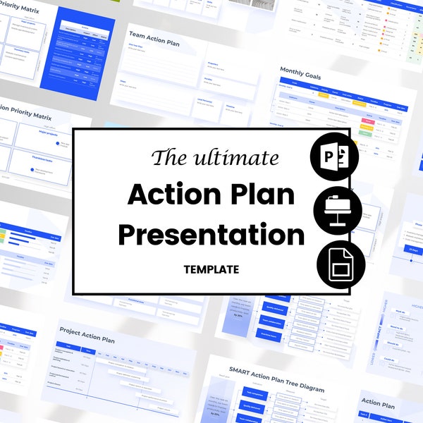 Action Plan PowerPoint Template Professional PPT Business Presentation for Project Management and Planing, Google Slide Keynote template