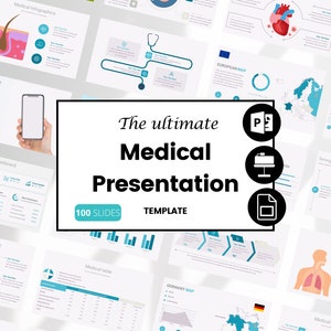 Medical Healthcare Clinic PowerPoint Template, Health Clinic Presentation for Doctor, Laboratory Medical Services Slide, Hospital Service