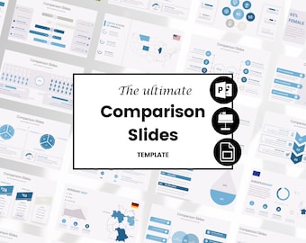 Comparative Analysis PowerPoint Template, Comparison Analysis Presentation, Qualitative Analysis Slide Deck