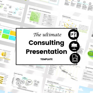 Strategy Consulting PowerPoint Template Presentation Slide for Executive and Consultant