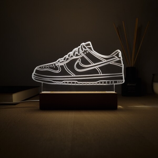 Cadeau voor sneakerheads I Nike LED-lamp I Nike Dunk Low LED-lamp