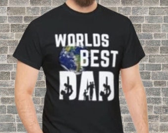 T-shirt meilleur papa du monde, t-shirt pour homme, cadeaux drôles pour papa, t-shirts drôles, t-shirts drôles de papa, cadeau de fête des pères,