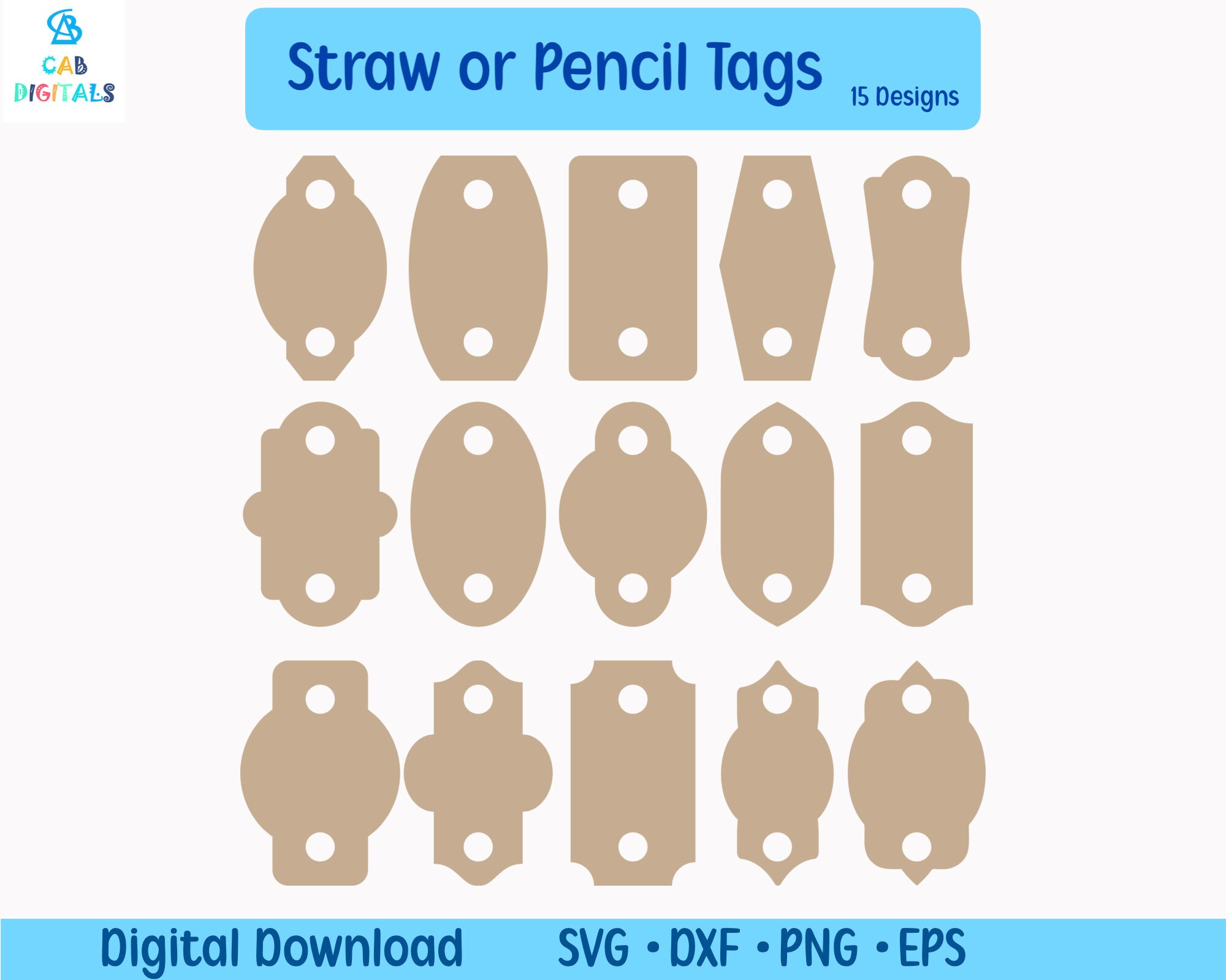 Straw Tag Templatestraw Tag Svgpencil Tag Blank - Etsy