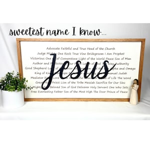 Spiritual Jesus names 3D wood wall art Bible names of Jesus