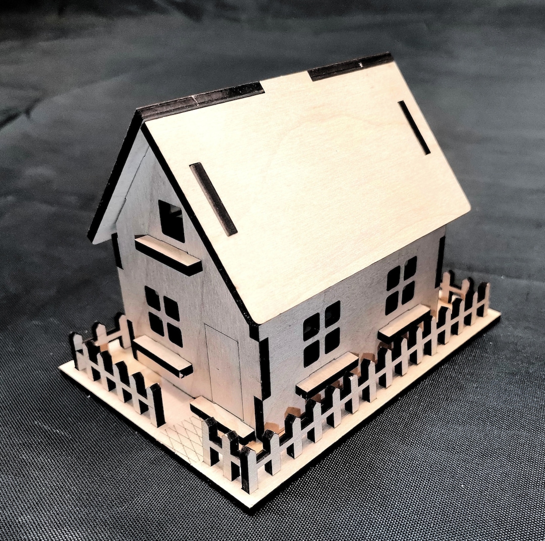 Plywood Model House Kit Etsy UK