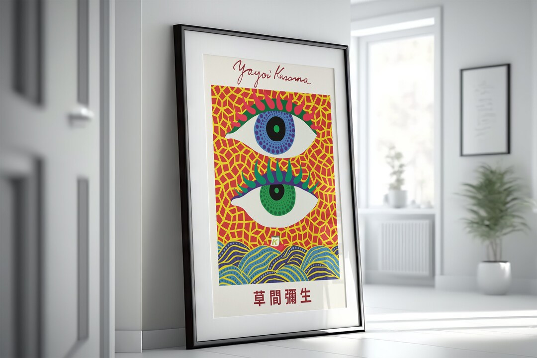 Yayoi Kusama's Visionary Eye Artwork Instant Download for Etsy