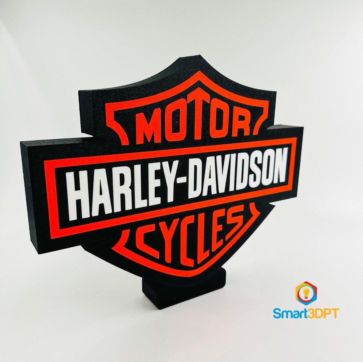 Figurine Lumineuse Harley-Davidson Avec LED - Décoration Intérieure USB - Multicolore