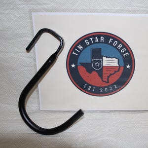 Hand Forged Barn Hook: 1/2 Inch Steel, No-Drill Hanging