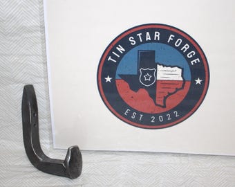 Forged Railroad Spike Wall Hook: Heavy Duty, Texas Made