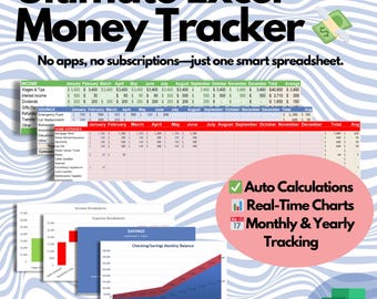 Planificador financiero definitivo / Seguimiento de presupuesto mensual / Ingresos, gastos, ahorros y análisis / Hoja de cálculo de Excel