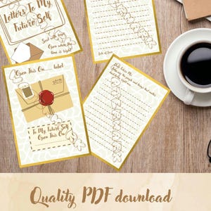 Cartas imprimibles para mi futuro yo (versión estadounidense), regalo de graduación, cumpleaños y aniversario, descarga instantánea en PDF, recuerdo de última hora.