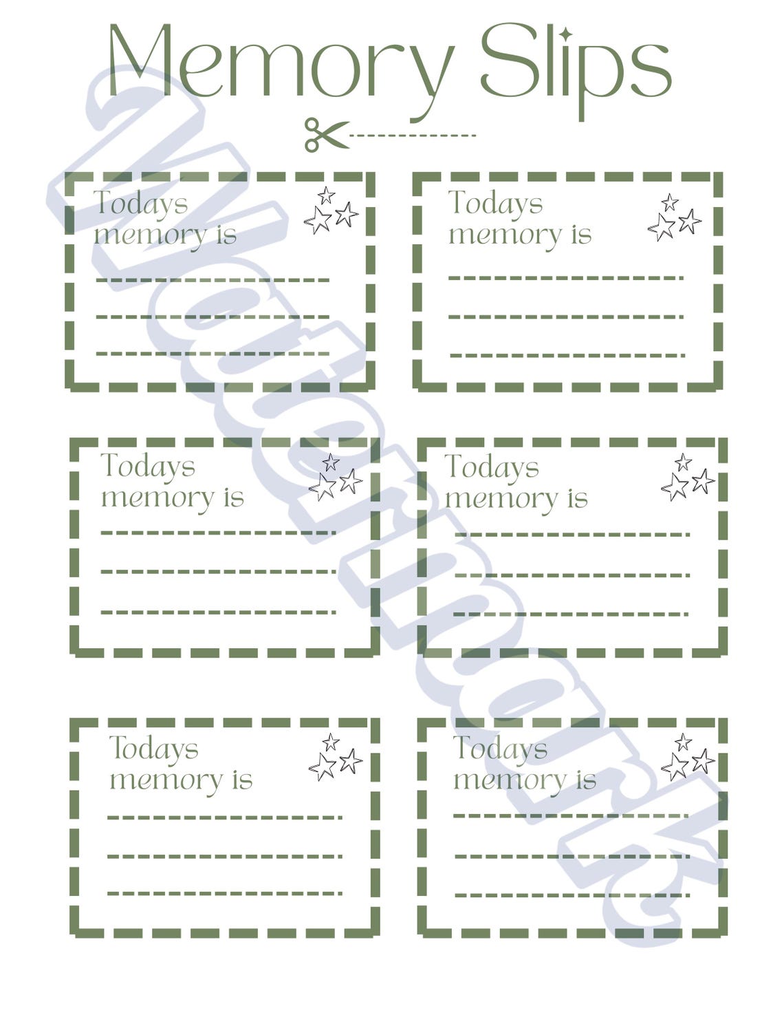 Memory Jar Label Pdf Memory Jar Printable Kit (US Letter Version), Slips + Jar Labels ...