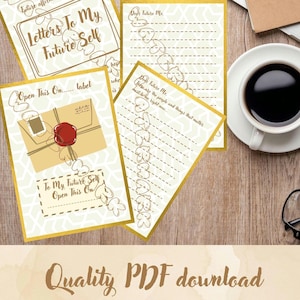 Cartas imprimibles para mi futuro yo (versión A4 del Reino Unido), regalo de graduación, cumpleaños o aniversario, descarga instantánea en PDF, regalo de última hora, recuerdo.