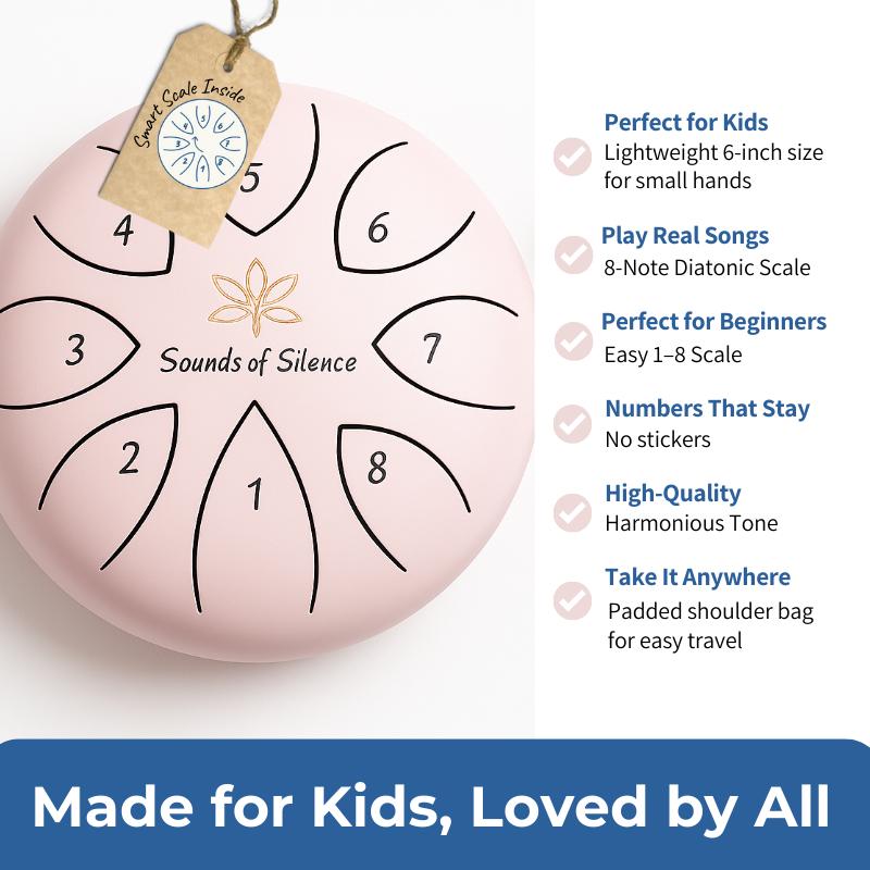 Steel Tongue Drum for Kids, Emma's Magic Calm Drum, Storybook