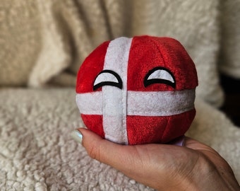 Denmark Countryball Polandball plush toy fan art