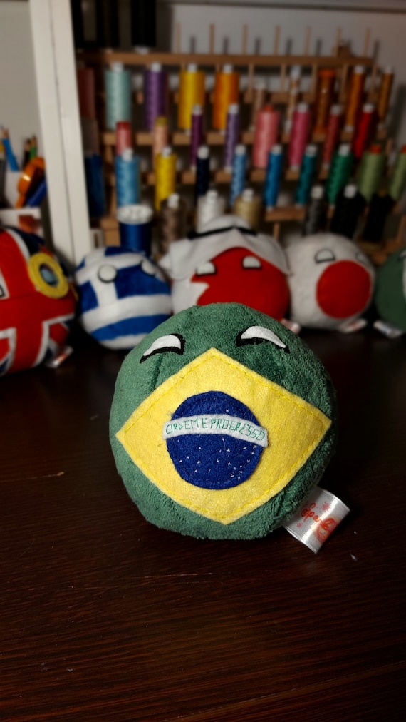 Brasil Countryball Polandball Plush Toy Fan Art 