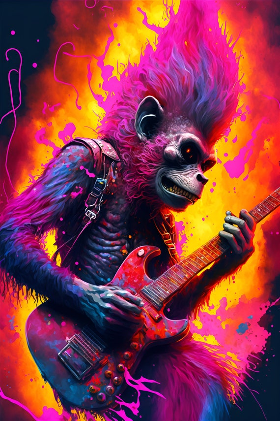 Rockstar 2024 playing guitar