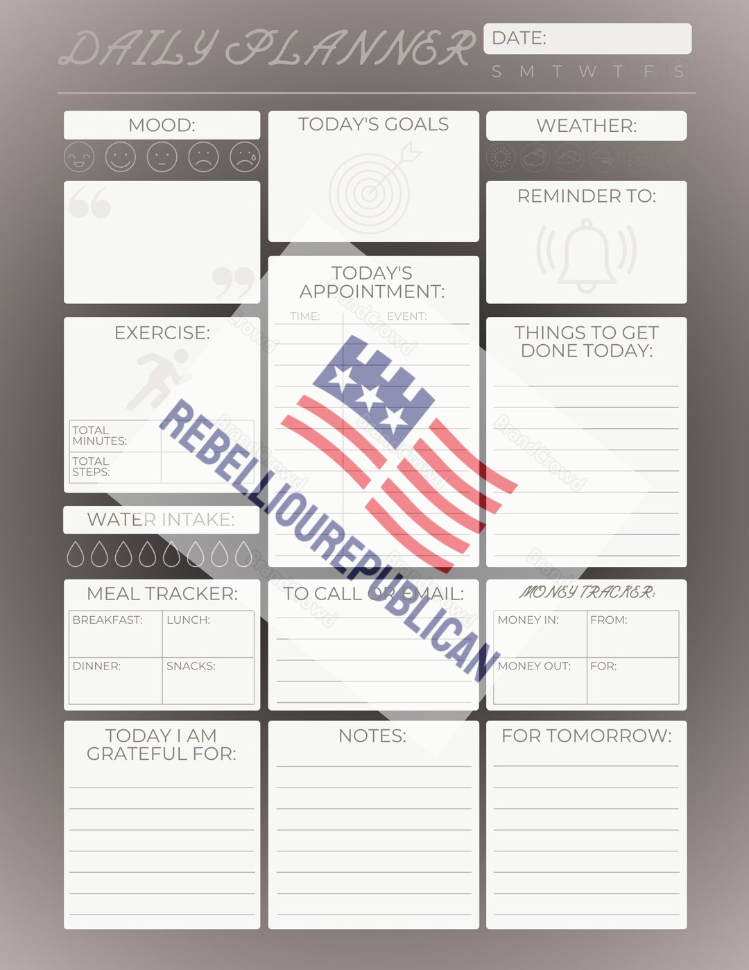 Printable Daily Planner - Etsy