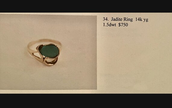 Custom free form Jade ring - image 4