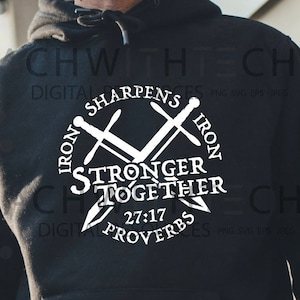 Sterker samen SVG Cut File - Spreuken 27:17 Iron Sharpens Iron Svg Mens Retreat en Mens Ministry - Womens Retreat en Ministry Svg