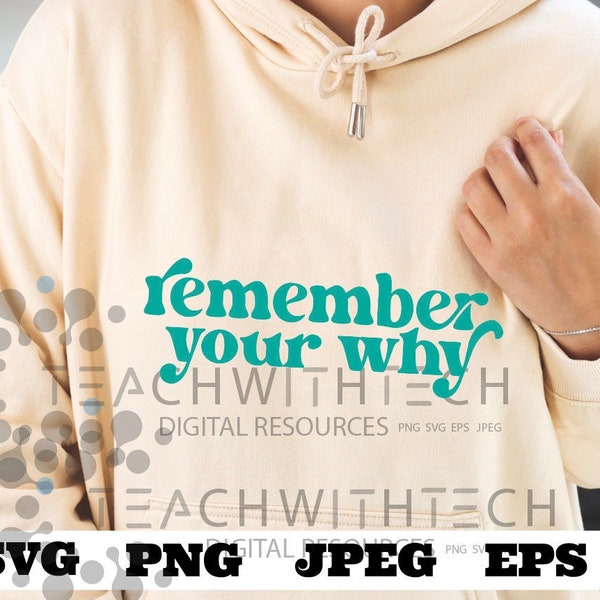 Remember your why - SVG PNG EPS - Educator - Counselor - Minister - Mom Special Education Teacher aba Therapist  Cricut Silhouette Cut file