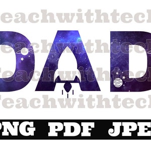 Papa ruimte KLEUR png pdf | Papa naam Space Verjaardag png | Bijpassende verjaardag png Boy DIGITAL DOWNLOAD 1e verjaardag één jaar oud pdf-bestand knippen