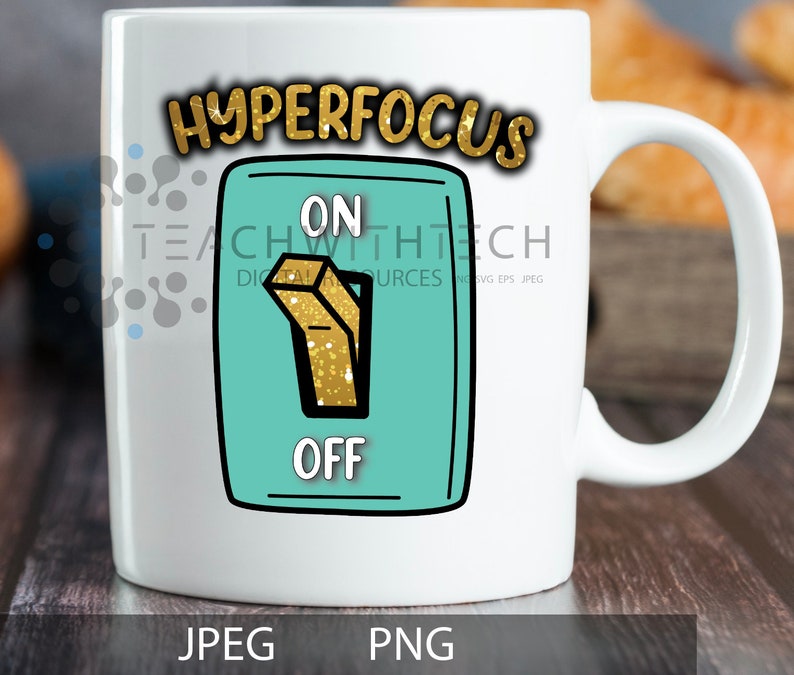 Hyperfocus ON Switch Sticker ADHD Neurodiversity Special Ed Mental ...